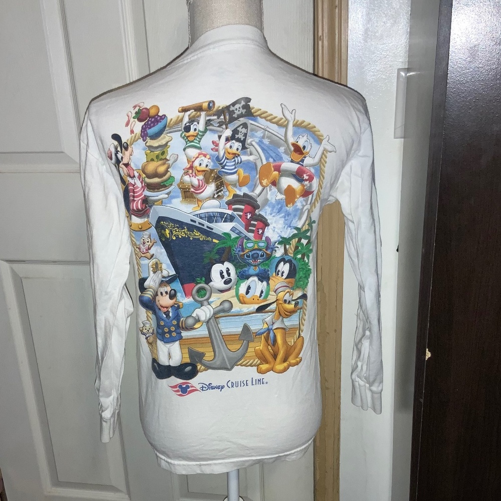 Hard To Find Disney Cruise Line Long Sleeve Shirt Preowned Size SMALL